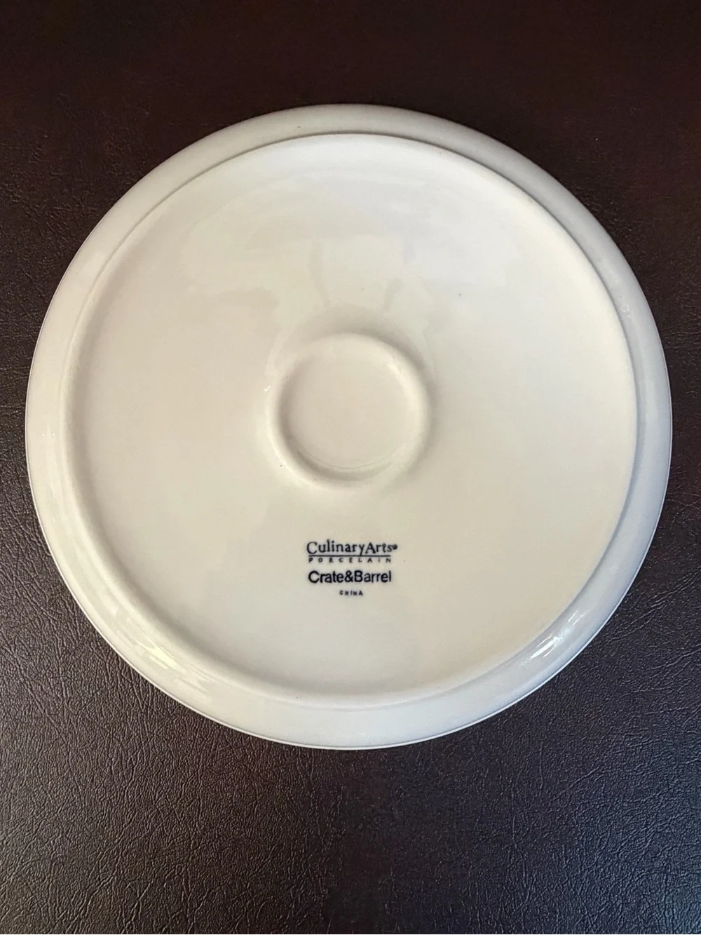 Crate & Barrel CulinaryArts Cafeware 10.25” Porcelain Single Dinner Plate